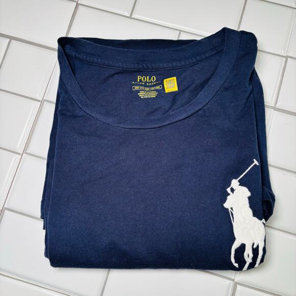 Polo by Ralph Lauren Dark Blue Tee with White Logo - Picture 10 of 10